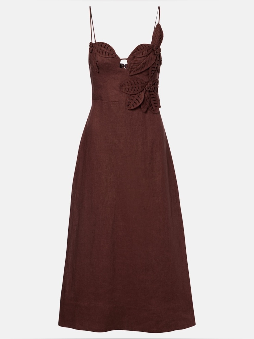 Farm Rio Appliqué linen midi dress - Picture 9 of 9